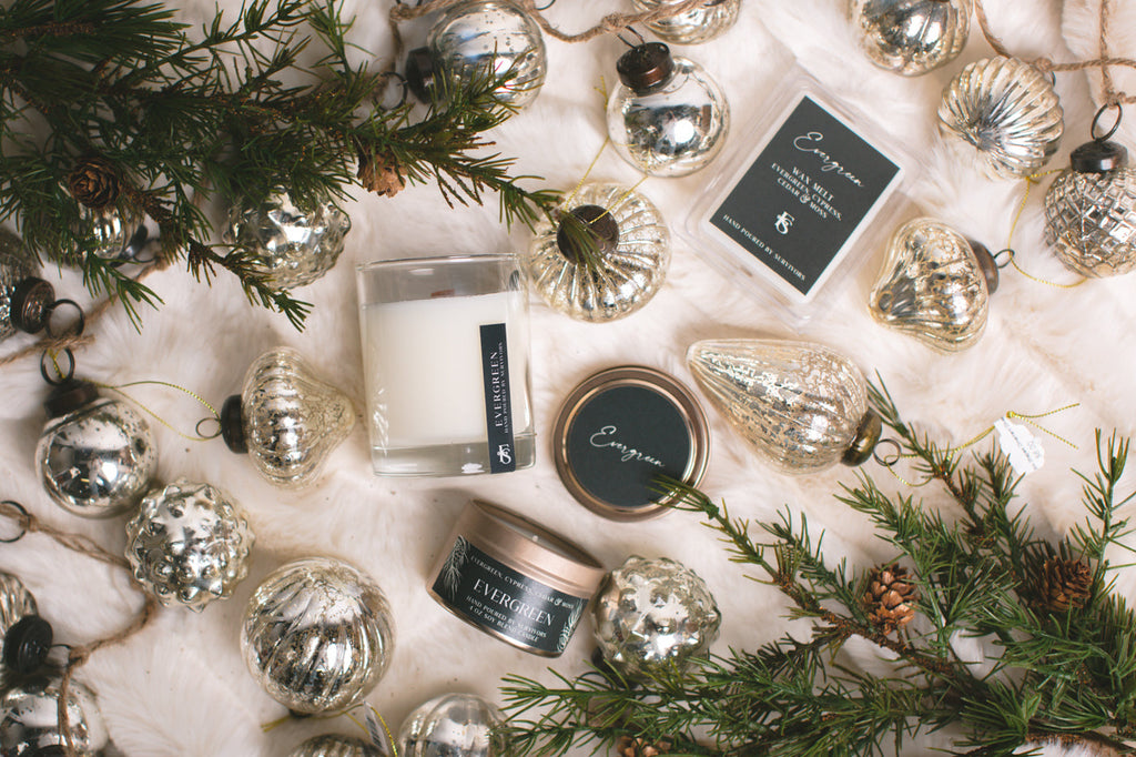 Evergreen Tin Candle